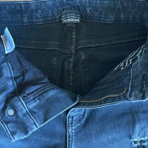 American eagle distressed black skinny jean size 2
